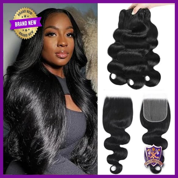 Body Wave Human Hair Bundles with 5x5 HD Lace Closure 18-22 Inch main image 6